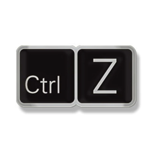 Smart Pins - Limited Edition CTRL+Z Enamel Pin Badge Brooch