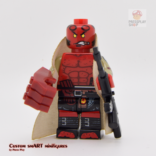 Custom Minifigure - based on the character of Hellboy