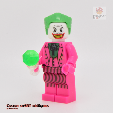Custom Minifigure - based on the character of Joker ( Batman 1966 TV Series )