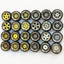 Load image into Gallery viewer, 4pcs/Set 1/64 Car Wheels Tire Modified Vehicle Alloy Car Refit Wheels Tires For Cars Suitable For Some Tomica Cars Toys for Kids