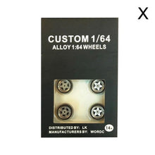 Load image into Gallery viewer, 4pcs/Set 1/64 Car Wheels Tire Modified Vehicle Alloy Car Refit Wheels Tires For Cars Suitable For Some Tomica Cars Toys for Kids