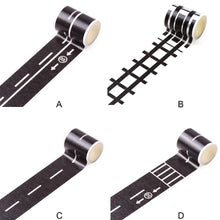 Load image into Gallery viewer, DIY Tape, Car Road Tape DIY Traffic Road Railway Adhesive Removable Washi Masking Tape Sticker for Children Kids Toy Cars