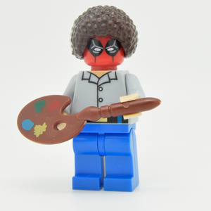 Custom Minifigure - based on the character of Bob Ross (DEADPOOL)