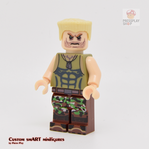 Custom Minifigure - based on the character of Street Fighter - Guile
