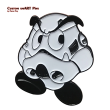 Load image into Gallery viewer, Smart Pins - Goomba x Stormtrooper Mario Wars Pin Badge