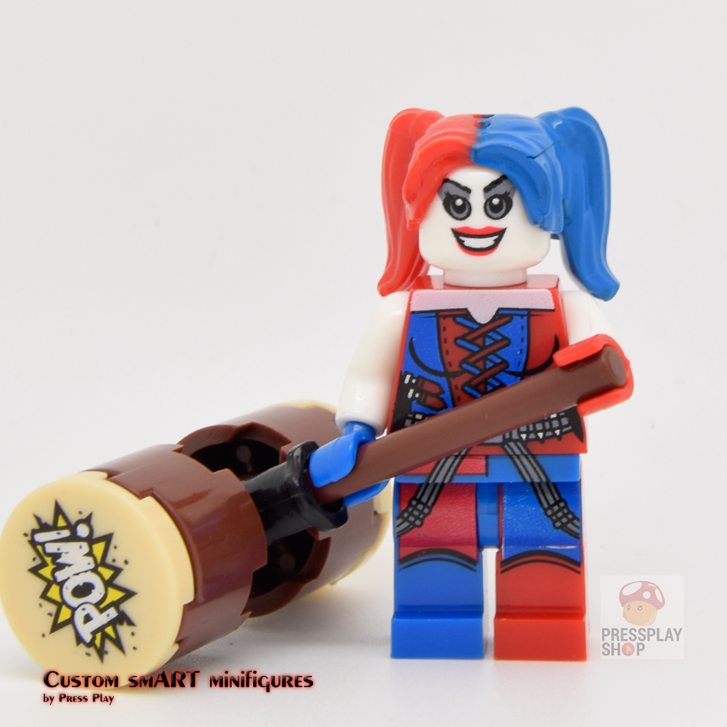 Custom Minifigure - based on the character Harley Quinn V1