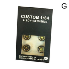 Load image into Gallery viewer, 4pcs/Set 1/64 Car Wheels Tire Modified Vehicle Alloy Car Refit Wheels Tires For Cars Suitable For Some Tomica Cars Toys for Kids