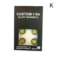 Load image into Gallery viewer, 4pcs/Set 1/64 Car Wheels Tire Modified Vehicle Alloy Car Refit Wheels Tires For Cars Suitable For Some Tomica Cars Toys for Kids