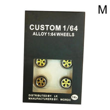 Load image into Gallery viewer, 4pcs/Set 1/64 Car Wheels Tire Modified Vehicle Alloy Car Refit Wheels Tires For Cars Suitable For Some Tomica Cars Toys for Kids