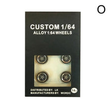 Load image into Gallery viewer, 4pcs/Set 1/64 Car Wheels Tire Modified Vehicle Alloy Car Refit Wheels Tires For Cars Suitable For Some Tomica Cars Toys for Kids