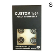 Load image into Gallery viewer, 4pcs/Set 1/64 Car Wheels Tire Modified Vehicle Alloy Car Refit Wheels Tires For Cars Suitable For Some Tomica Cars Toys for Kids