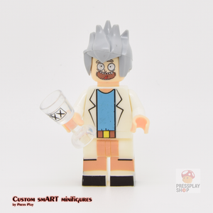 Custom Minifigure - based on the character Rick Sanchez (Rick and Morty)